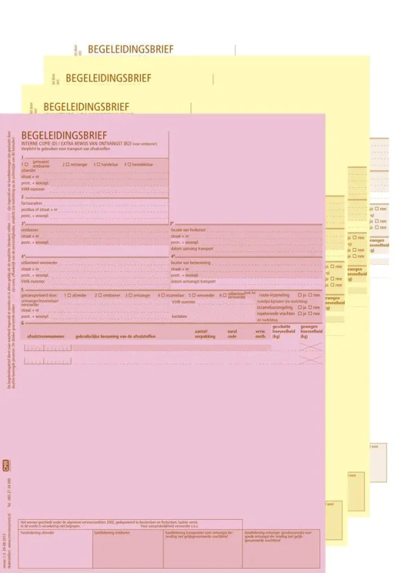 PrintCMR model 580406 Begeleidingsbrief