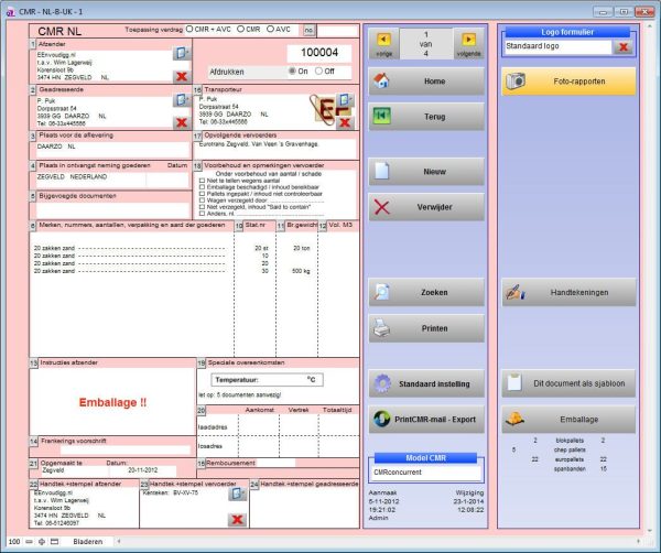 CMR consignment note - PrintCMR for your bill of lading