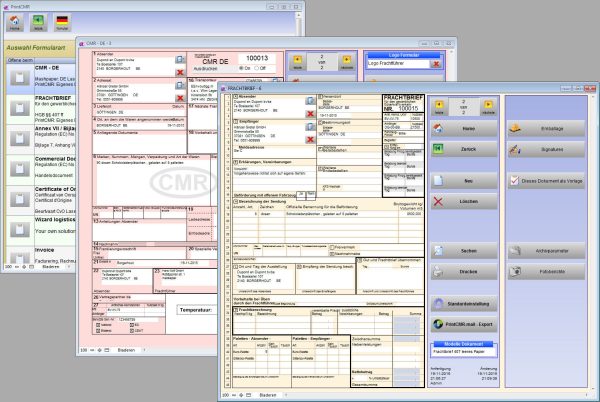 PrintCMR invullen DE Frachtbrief vrachtbrief document