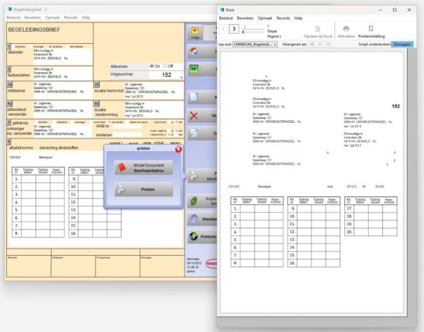 PrintCMR Begeleidingsbrief vrachtbrief invullen en afdrukken